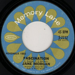 Jane Morgan Fascination USED VINYL 7INCH 45 RPM STYRENE
