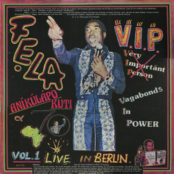Fela Kuti / Africa 70 V.I.P. (Vagabonds In Power) Vol. 1 Live In Berlin Vinyl LP USED