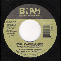 Mindy McCready Maybe He'll Notice Her Now USED VINYL 7INCH 45 RPM SINGLE