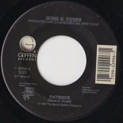 Guns N' Roses Patience USED VINYL 7INCH 45 RPM SINGLE