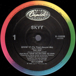 Skyy Givin' It (To You) USED VINYL 12INCH 33 S RPM SINGLE