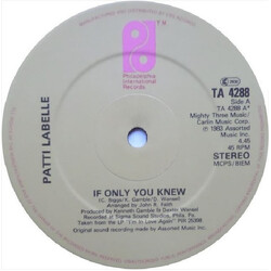 Patti LaBelle If Only You Knew / I'll Never, Never Give Up USED VINYL 12INCH