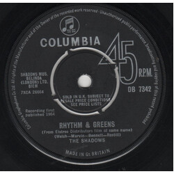 The Shadows Rhythm & Greens USED VINYL 7INCH 45 RPM SINGLE