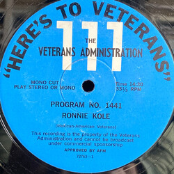 Ronnie Kole / Supersax Here's To Veterans Vinyl LP USED