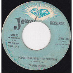Charles Brown Please Come Home For Christmas / Christmas In Heaven USED VINYL 7INCH 45 RPM SINGLE STEREO
