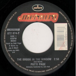 Patti Page The Doggie In The Window / Cross Over The Bridge USED VINYL 7INCH 45 RPM SINGLE