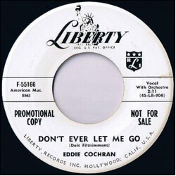 Eddie Cochran Don't Ever Let Me Go / C'mon Everybody USED VINYL 7INCH SINGLE 45 RPM PROMO