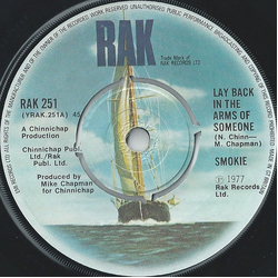 Smokie Lay Back In The Arms Of Someone Vinyl 7" USED