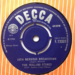 The Rolling Stones 19th Nervous Breakdown USED VINYL 7INCH SINGLE 45 RPM