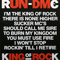 Run-DMC King Of Rock USED VINYL 12INCH 45 RPM REISSUE STEREO