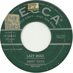 Jimmy Ricks (2) Lazy Mule / What Have I Done (To Deserve This Day) USED VINYL 7INCH 45 RPM PROMO
