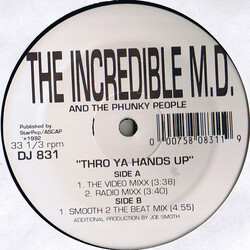 The Incredible M.D. / The Phunky People Thro Ya Hands Up USED VINYL 12INCH 33 S RPM