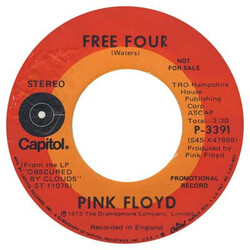 Pink Floyd Free Four USED VINYL 7INCH 45 RPM SINGLE PROMO STEREO