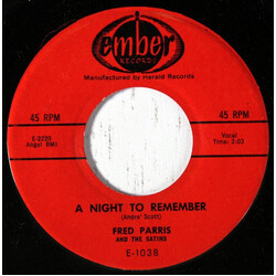 Fred Parris / The Five Satins A Night To Remember USED VINYL 7INCH 45 RPM