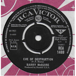 Barry McGuire Eve Of Destruction USED VINYL 7INCH 45 RPM SINGLE