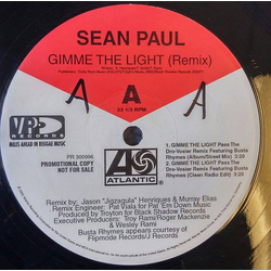 Sean Paul Gimme The Light (Remix) Vinyl 12" USED