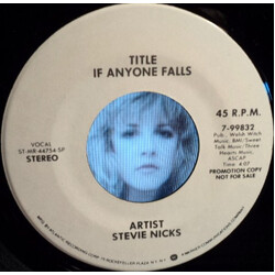 Stevie Nicks If Anyone Falls USED VINYL 7INCH 45 RPM PROMO