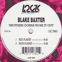 Blake Baxter Brothers Gonna Work It Out USED VINYL 12INCH 33 S RPM PROMO