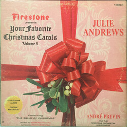 Julie Andrews / André Previn / The Firestone Orchestra And Chorus Your Favorite Christmas Carols, Volume 5 Vinyl LP USED