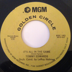 Tommy Edwards It's All In The Game / Please Love Me Forever USED VINYL 7INCH 45 RPM SINGLE REISSUE STYRENE