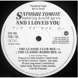 Satoshi Tomiie / Arnold Jarvis And I Loved You USED VINYL 12INCH 33 S RPM PROMO