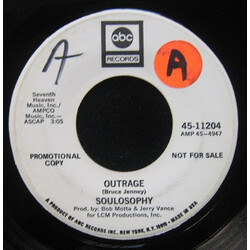 Soulosophy Outrage / Dream World USED VINYL 7INCH 45 RPM PROMO