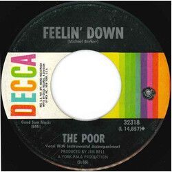 The Poor (3) Feelin' Down / Come Back Baby USED VINYL 7INCH 45 RPM SINGLE