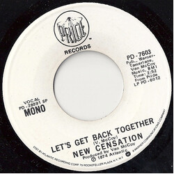 The New Censation Let's Get Back Together USED VINYL 7INCH 45 RPM PROMO