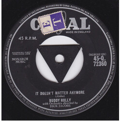 Buddy Holly It Doesn't Matter Anymore / Raining In My Heart USED VINYL 7INCH 45 RPM SINGLE