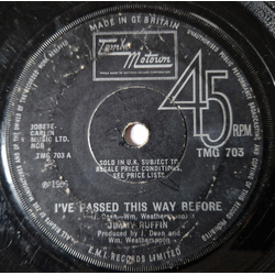 Jimmy Ruffin I've Passed This Way Before Vinyl 7" USED