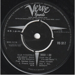Ella Fitzgerald / Count Basie Deed I Do / Shiny Stockings USED VINYL 7INCH 45 RPM SINGLE