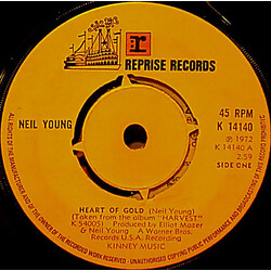 Neil Young Heart Of Gold USED VINYL 7INCH 45 RPM SINGLE