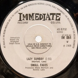 Small Faces Lazy Sunday USED VINYL 7INCH 45 RPM MONO