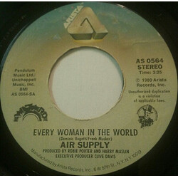 Air Supply Every Woman In The World USED VINYL 7INCH 45 RPM SINGLE REISSUE STYRENE STEREO