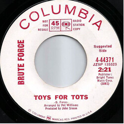 Brute Force (2) Toys For Tots USED VINYL 7INCH 45 RPM SINGLE PROMO