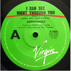 Supercharge (2) I Can See Right Thru You USED VINYL 7INCH SINGLE 45 RPM
