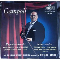 Alfredo Campoli / Niccolò Paganini / Fritz Kreisler / Camille Saint-Saëns / The London Symphony Orchestra / Pierino Gamba Concerto In One Movement / C