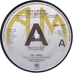 The Tubes Love's A Mystery (I Don't Understand) Vinyl 7" USED