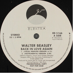 Walter Beasley Back In Love Again USED VINYL 12INCH 33 S RPM PROMO