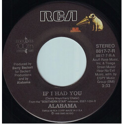Alabama If I Had You USED VINYL 7INCH 45 RPM SINGLE