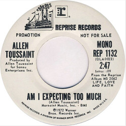 Allen Toussaint Am I Expecting Too Much USED VINYL 7INCH 45 RPM PROMO STEREO MONO