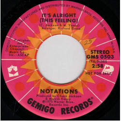 The Notations It's Alright (This Feeling) USED VINYL 7INCH 45 RPM SINGLE PROMO