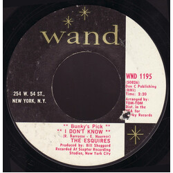 The Esquires I Don't Know / Part Angel USED VINYL 7INCH 45 RPM SINGLE