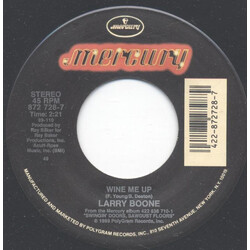 Larry Boone (2) Wine Me Up / Old Coyote Town USED VINYL 7INCH 45 RPM SINGLE STEREO