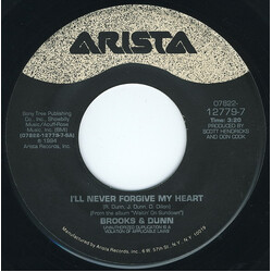 Brooks & Dunn I'll Never Forgive My Heart / A Few Good Rides Away USED VINYL 7INCH 45 RPM SINGLE