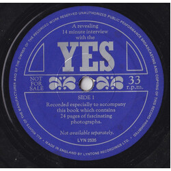 Yes A Revealing 14 Minute Interview With The Yes USED VINYL 7INCH 33 S RPM MAXI-SINGLE PROMO