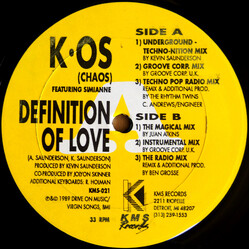 Kaos / Simianne Definition Of Love VINYL 12" USED