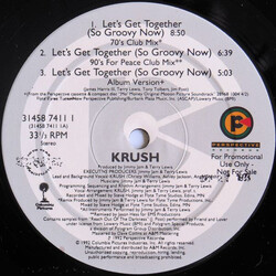 Krush (2) Let's Get Together (So Groovy Now) USED VINYL 12INCH 33 S RPM PROMO STEREO