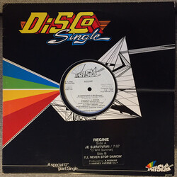 Régine Je Survivrai (I Will Survive) / I'll Never Stop Dancin' USED VINYL 12INCH 33 S RPM PROMO
