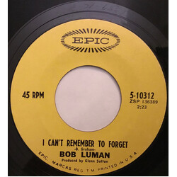 Bob Luman I Can't Remember To Forget USED VINYL 7INCH 45 RPM SINGLE